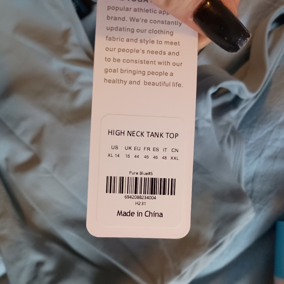 NWT CRZ YOGA Womens Pure Blue Butterluxe U Back Longline Sports Bra - Picture 9 of 10